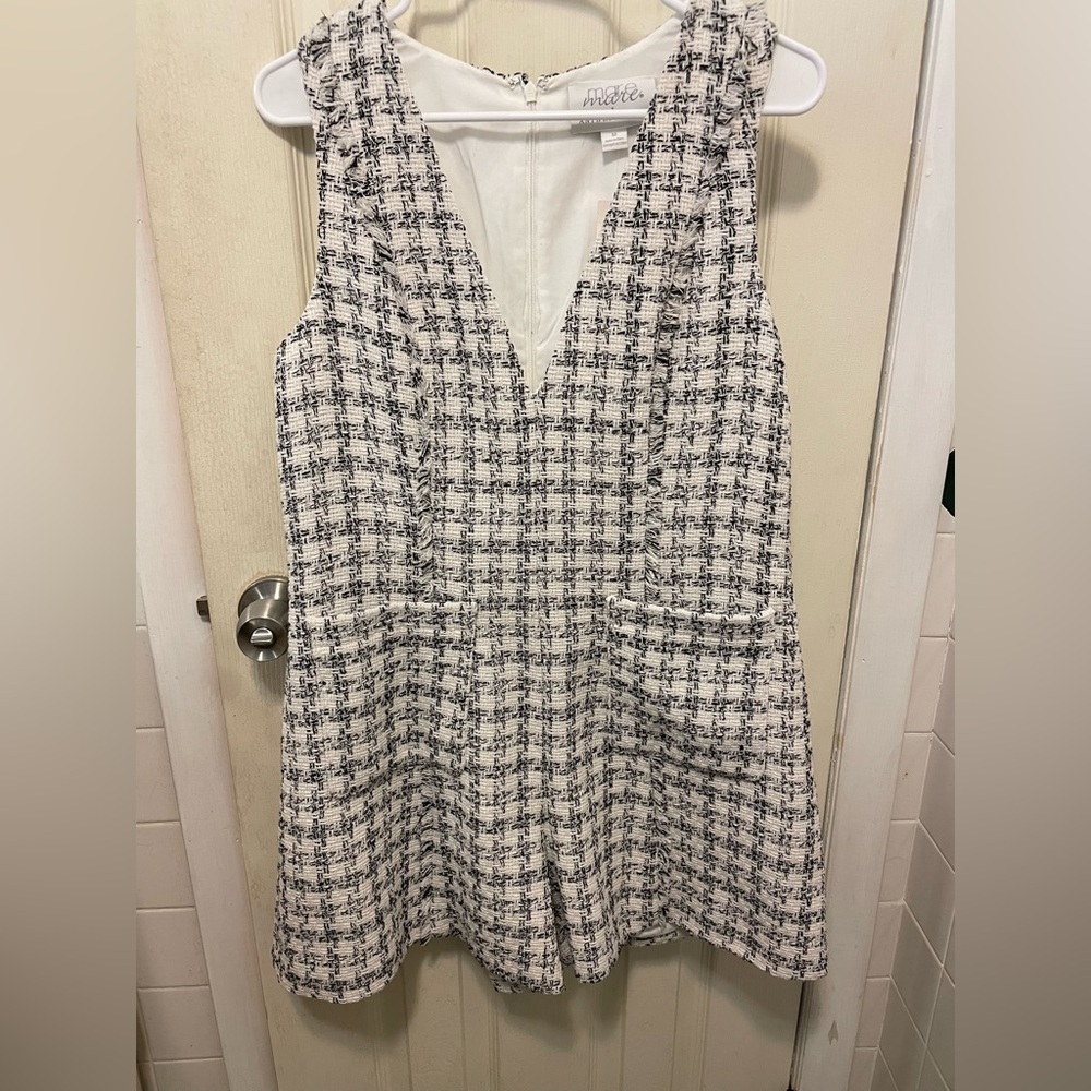 Anthropologie Monochrome Tweed Dress